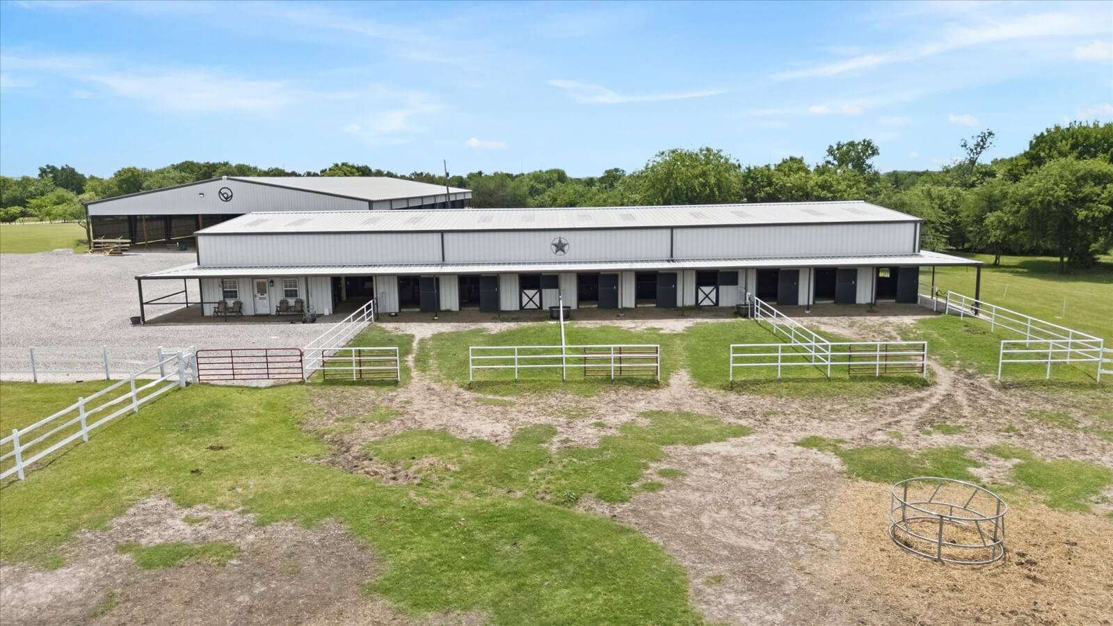 Show barn and pasture